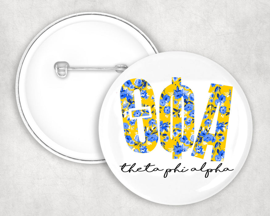 Theta Phi Alpha Big Floral Pin Buttons Theta Phi Alpha Big Floral Pin Buttons