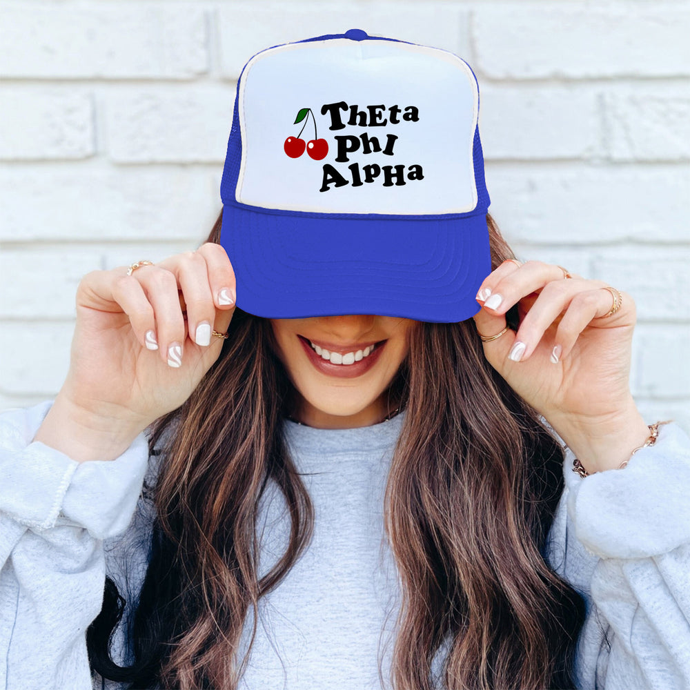 Theta Phi Alpha Cherry Trucker Caps Theta Phi Alpha Cherry Trucker Caps
