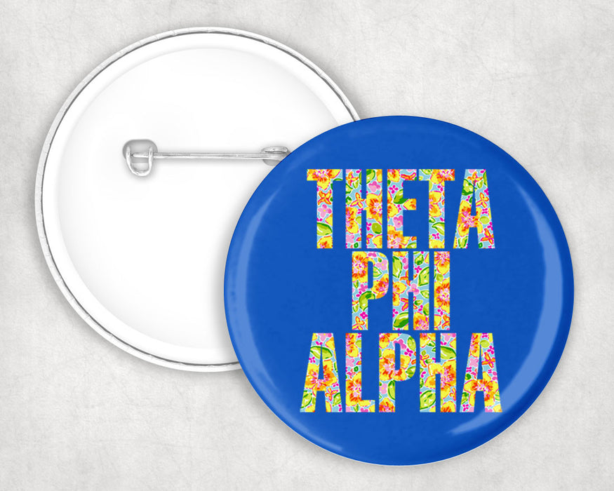Theta Phi Alpha Floral Pin Buttons Theta Phi Alpha Floral Pin Buttons
