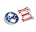 Theta Xi American Flag Greek Letter Sticker 2.5" Tall Theta Xi American Flag Greek Letter Sticker - 2.5