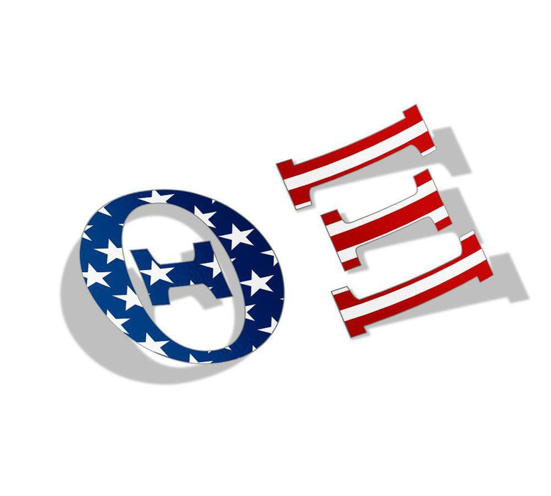 Theta Xi American Flag Greek Letter Sticker 2.5" Tall Theta Xi American Flag Greek Letter Sticker - 2.5