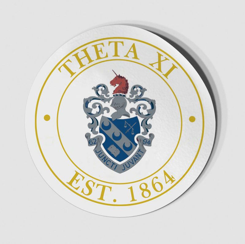 Theta Xi Circle Crest Shield Decal Theta Xi Circle Crest - Shield Decal