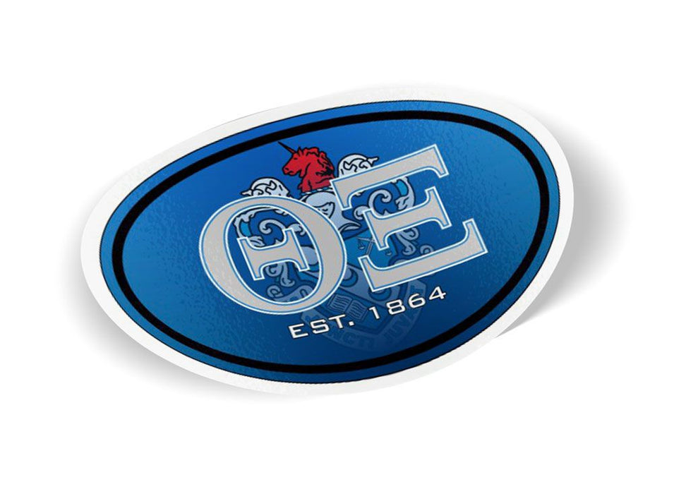 Theta Xi Color Oval Decal Theta Xi Color Oval Decal