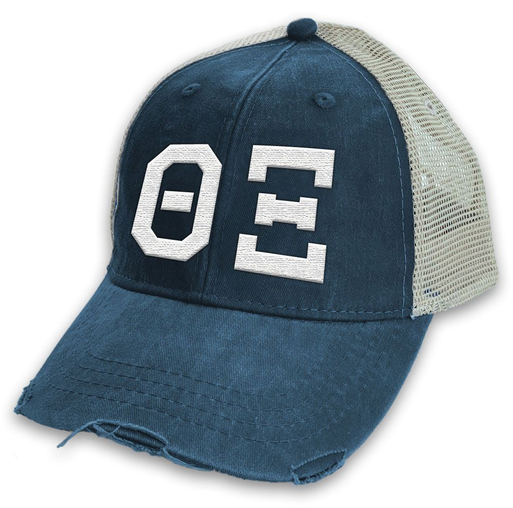 Theta Xi Distressed Trucker Hat Theta Xi Distressed Trucker Hat