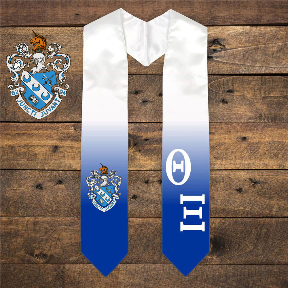 Theta Xi Extra Fancy Diagonal Greek Graduation Stole W Crest Theta Xi Extra Fancy Diagonal Greek Graduation Stole W Crest