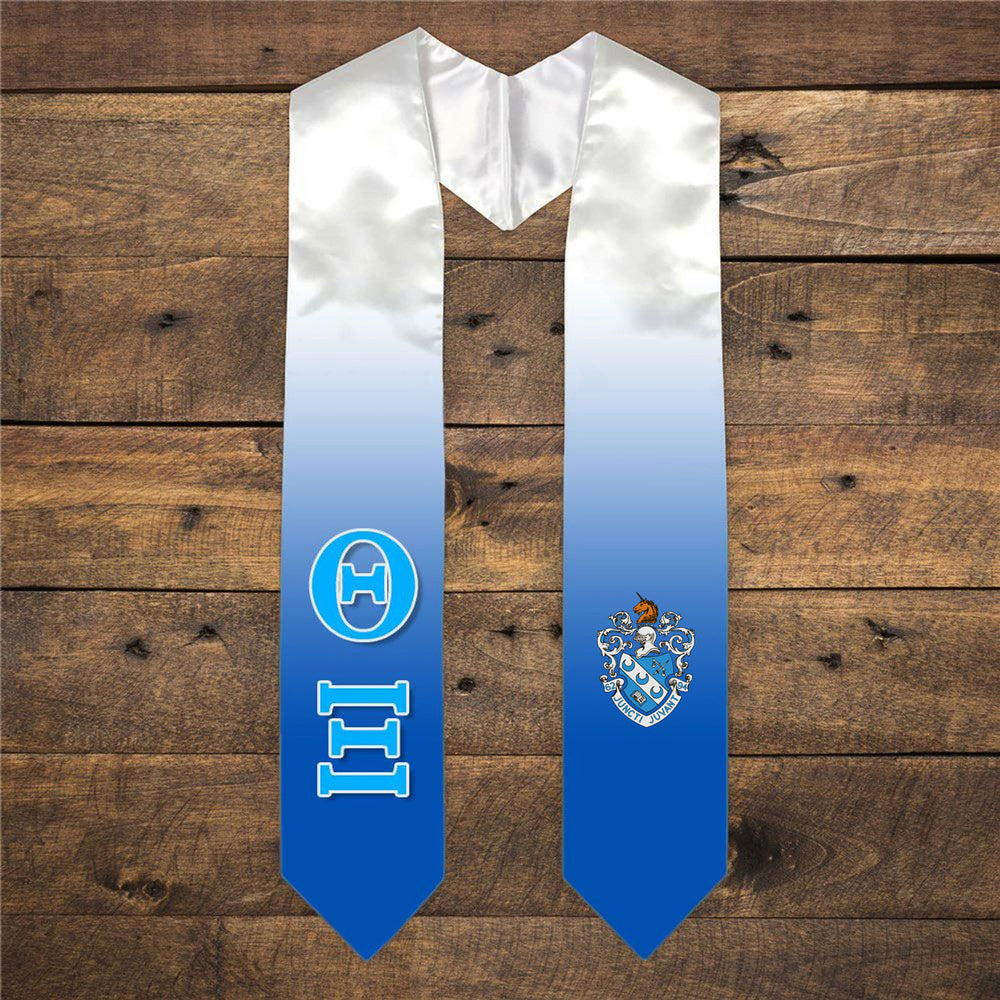 Theta Xi Extra Fancy Simple Greek Graduation Stole W Crest Theta Xi Extra Fancy Simple Greek Graduation Stole W Crest