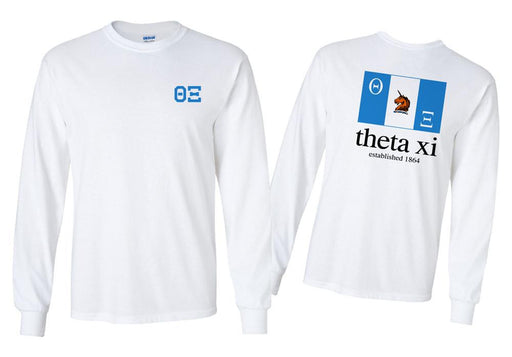 Theta Xi Theta Xi Flag Long Sleeve T-Shirt