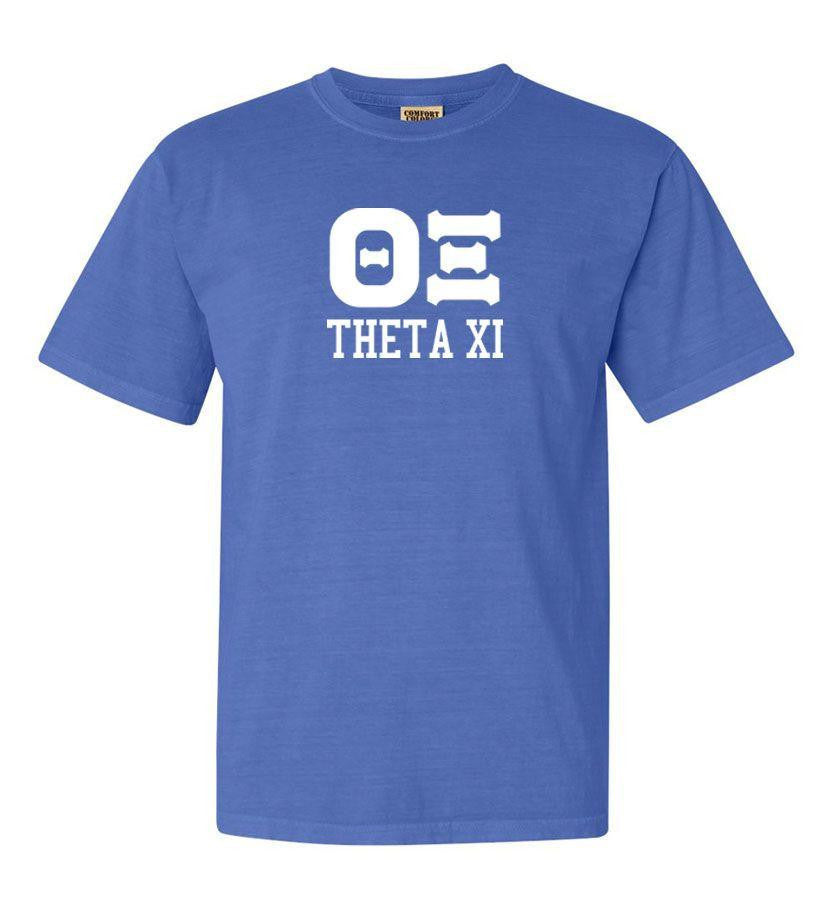 Theta Xi Greek Custom Comfort Colors Heavyweight T Shirt Theta Xi Greek Custom Comfort Colors Heavyweight T-Shirt
