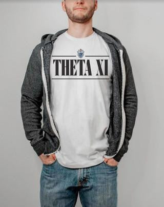 Theta Xi Theta Xi Line Crest T-shirt