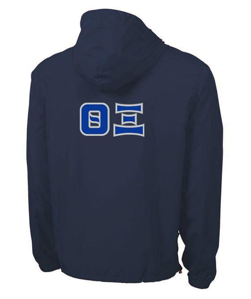 Theta Xi Theta Xi Tackle Twill Lettered Pack N Go Pullover