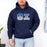 Printify Theta Xi Two Toned Greek Lettered Hooded Sweatshirts Theta Xi Two Toned Greek Lettered Hooded Sweatshirts