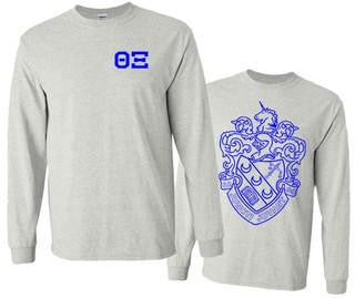 Theta Xi Theta Xi World Famous Crest Long Sleeve T-Shirt