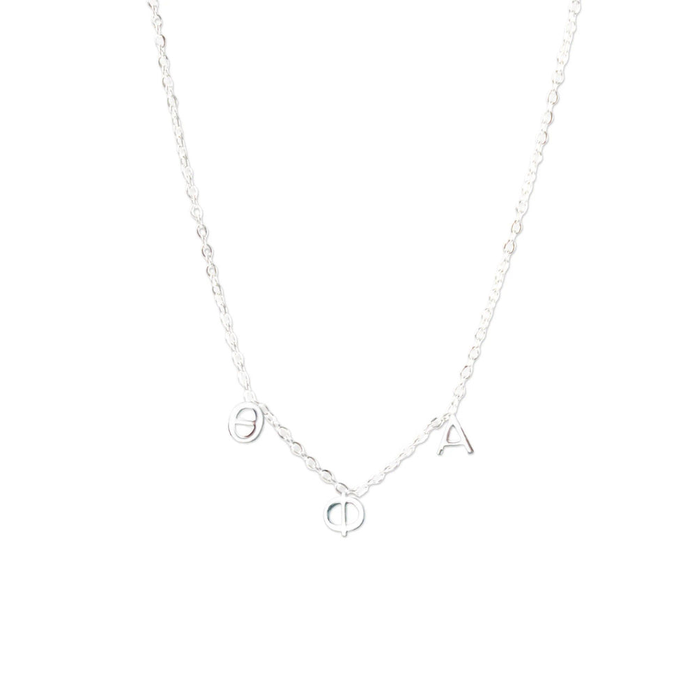 Theta Phi Alpha Silver Letter Necklaces Theta Phi Alpha Silver Letter Necklaces