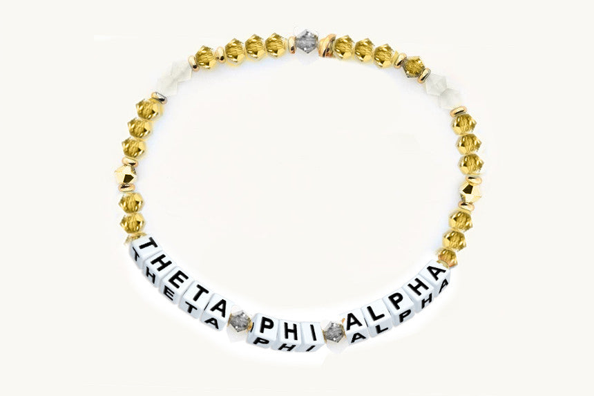 Theta Phi Alpha Glass Name Bead Bracelet Theta Phi Alpha Glass Name Bead Bracelet