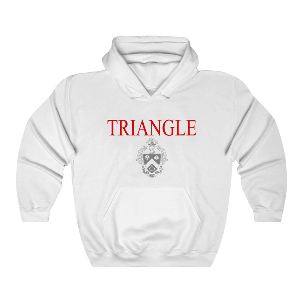 Printify Triangle Crest World Famous Hooded Sweatshirt Triangle Crest World Famous Hooded Sweatshirt