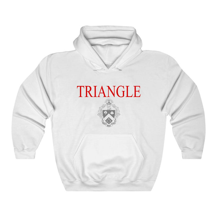 Printify Triangle Crest World Famous Hooded Sweatshirt Triangle Crest World Famous Hooded Sweatshirt
