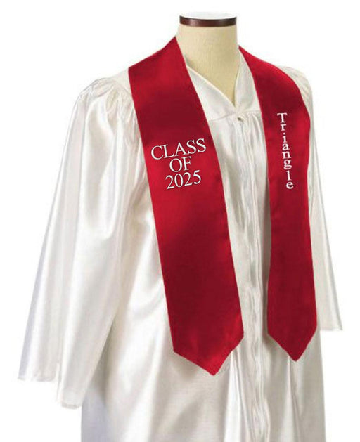 Triangle Embroidered Graduation Sash Stole