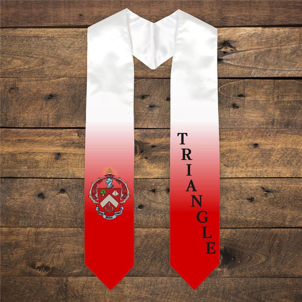 Triangle Extra Fancy Diagonal Greek Graduation Stole W Crest Triangle Extra Fancy Diagonal Greek Graduation Stole W Crest