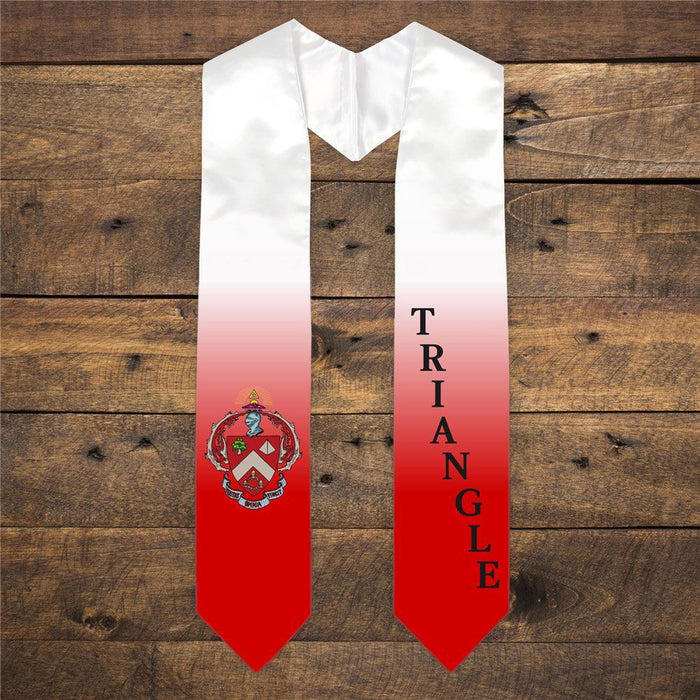 Triangle Extra Fancy Diagonal Greek Graduation Stole W Crest Triangle Extra Fancy Diagonal Greek Graduation Stole W Crest