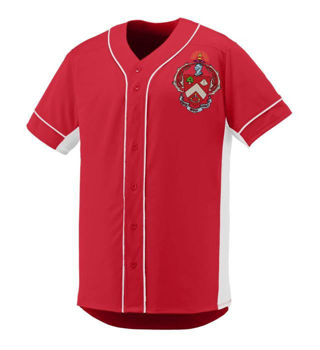Triangle Game 7 Full Button Baseball Jersey Triangle Game 7 Full-Button Baseball Jersey