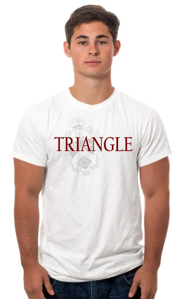 Printify Triangle Greek Crest Cotton Tee Triangle Greek Crest Cotton Tee