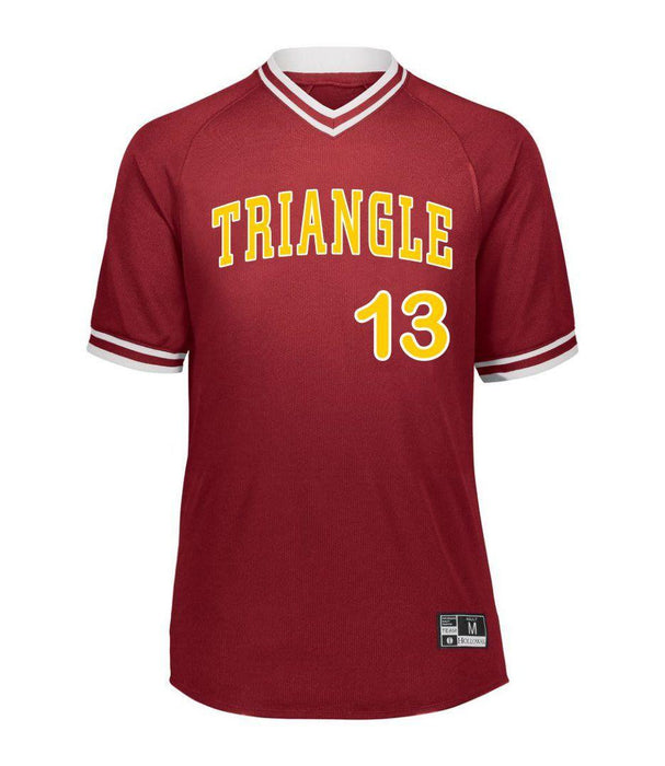 Triangle Retro V Neck Baseball Jersey Triangle Retro V-Neck Baseball Jersey