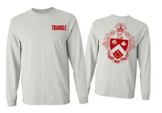 Printify Triangle World Famous Crest Long Sleeve T Shirt Triangle World Famous Crest Long Sleeve T-Shirt