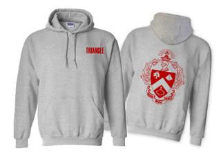 Printify Triangle World Famous Crest Shield Hooded Sweatshirts Triangle World Famous Crest - Shield Hooded Sweatshirts