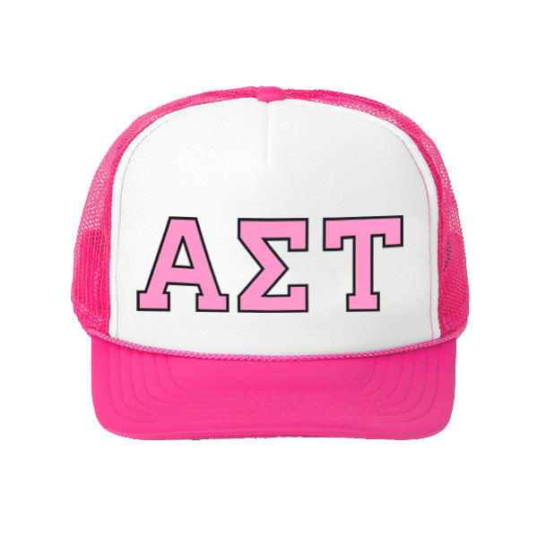 Alpha Sigma Tau Greek Letter Trucker Caps Alpha Sigma Tau Greek Letter Trucker Caps
