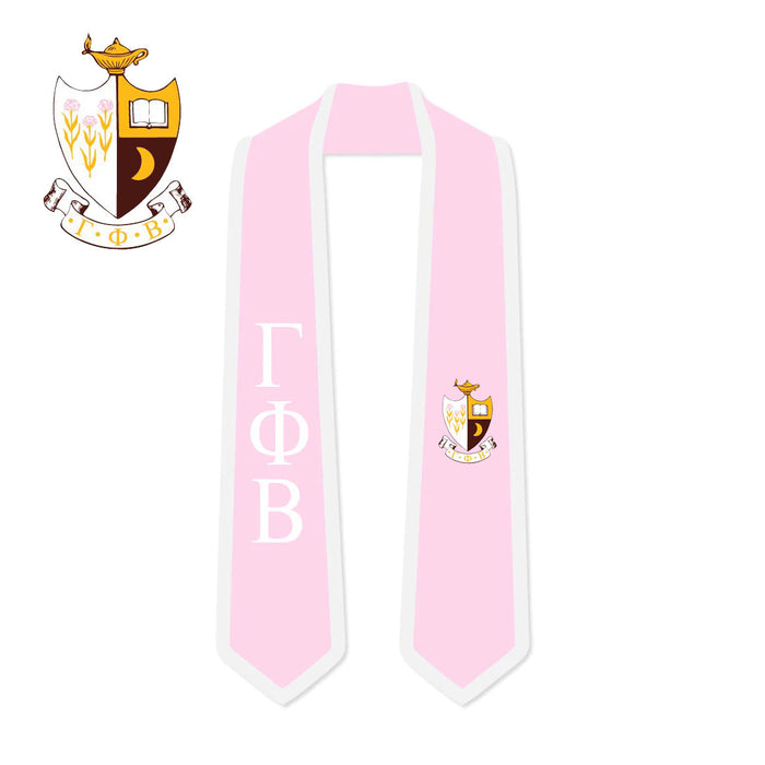 Discount Gamma Phi Beta Greek 2 Tone Lettered Graduation Sash Stole DISCOUNT-Gamma Phi Beta Greek 2 Tone Lettered Graduation Sash Stole