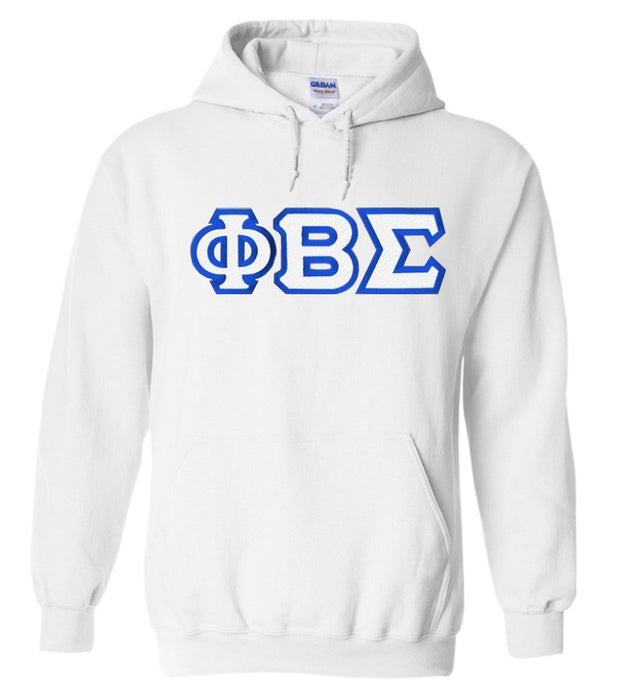 Phi Beta Sigma Custom Twill Hooded Sweatshirt Phi Beta Sigma Custom Twill Hooded Sweatshirt