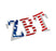 Zeta Beta Tau American Flag Greek Letter Sticker 2.5" Tall Zeta Beta Tau American Flag Greek Letter Sticker - 2.5
