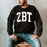 Zeta Beta Tau Arched Greek Letter Crewneck Sweatshirt Zeta Beta Tau Arched Greek Letter Crewneck Sweatshirt