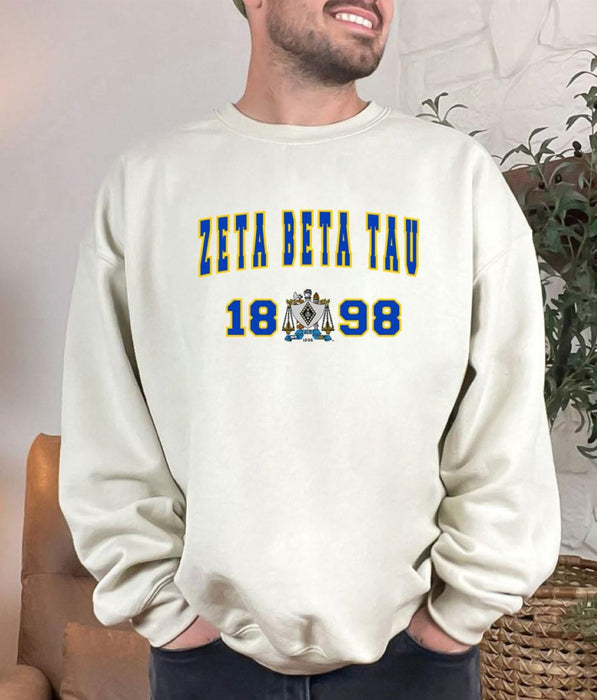 Zeta Beta Tau Athlete Crewneck Sweatshirt Zeta Beta Tau Athlete Crewneck Sweatshirt
