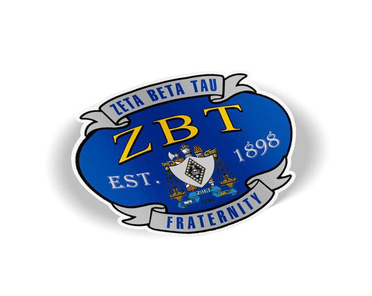 Zeta Beta Tau Banner Crest Shield Decal Zeta Beta Tau Banner Crest - Shield Decal