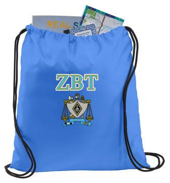 Zeta Beta Tau Crest Shield Cinch Sack Zeta Beta Tau Crest - Shield Cinch Sack