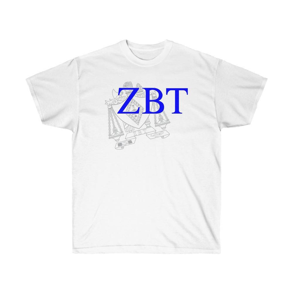 Printify Zeta Beta Tau Greek Crest Cotton Tee Zeta Beta Tau Greek Crest Cotton Tee