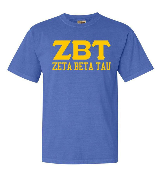 Zeta Beta Tau Greek Custom Comfort Colors Heavyweight T Shirt Zeta Beta Tau Greek Custom Comfort Colors Heavyweight T-Shirt