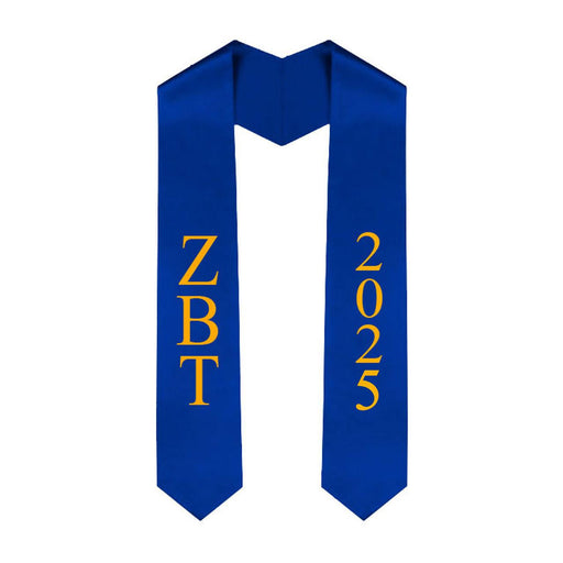 Zeta Beta Tau Zeta Beta Tau Greek Lettered Graduation Sash Stole With Year - Best Value