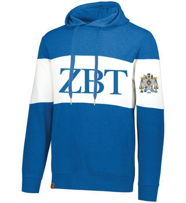 Zeta Beta Tau Ivy League Hoodie W Crest On Left Sleeve Zeta Beta Tau Ivy League Hoodie W Crest On Left Sleeve