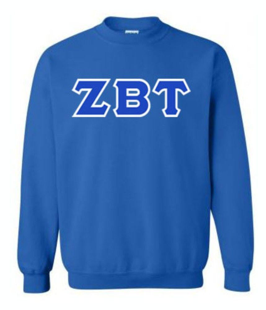 Zeta Beta Tau Lettered Crewneck Sweatshirt Zeta Beta Tau Lettered Crewneck Sweatshirt