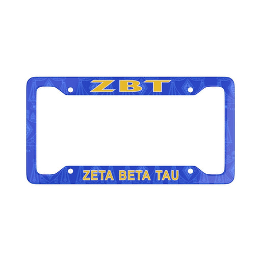 Zeta Beta Tau Zeta Beta Tau License Plate Frame - New