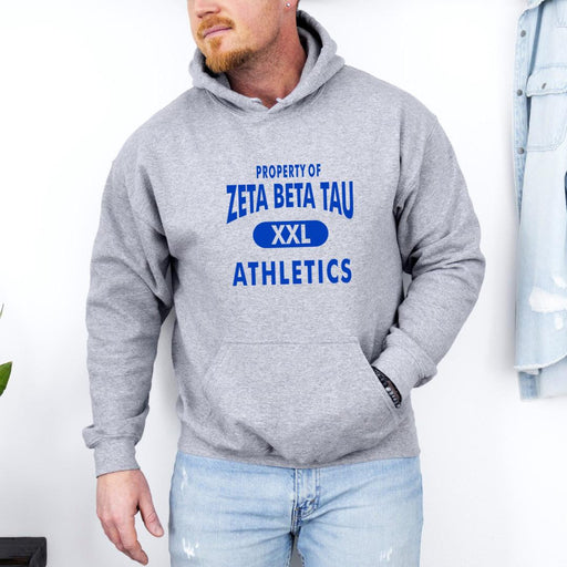 Zeta Beta Tau Zeta Beta Tau Property Of Athletics Hooded Sweatshirts