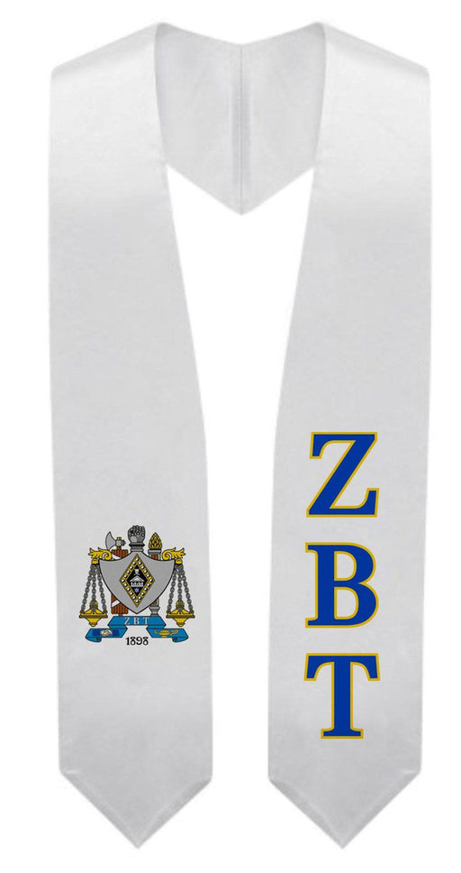 Zeta Beta Tau Zeta Beta Tau Super Crest - Shield Graduation Stole
