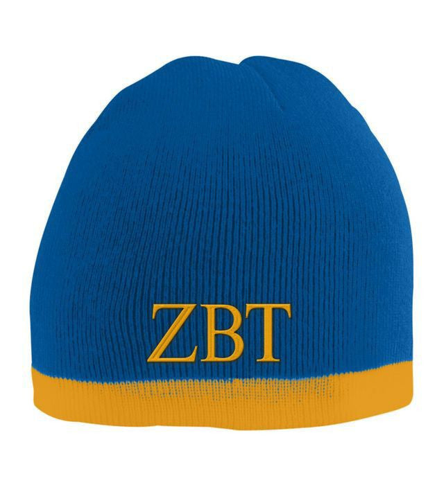 Zeta Beta Tau Two Tone Knit Beanie Zeta Beta Tau Two Tone Knit Beanie