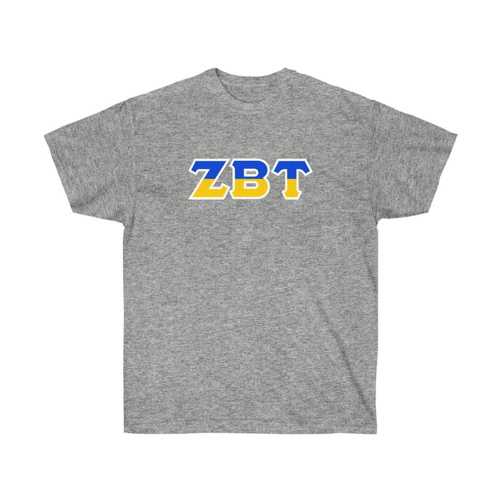 Printify Zeta Beta Tau Two Toned Greek Lettered T Shirts Zeta Beta Tau Two Toned Greek Lettered T-shirts