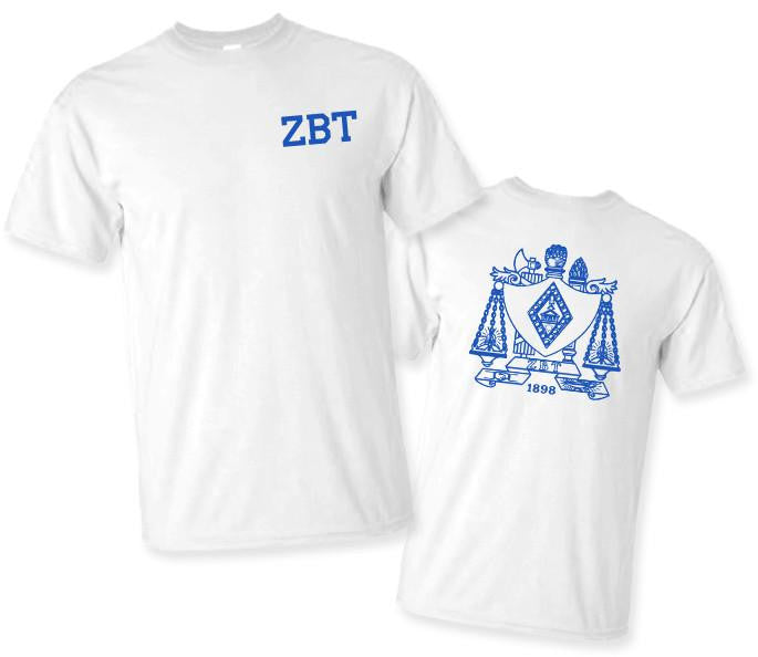Greekgear Zeta Beta Tau World Famous Crest Tee Zeta Beta Tau World Famous Crest Tee