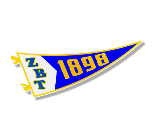 Zeta Beta Tau Zeta Beta Tau Pennant Sticker