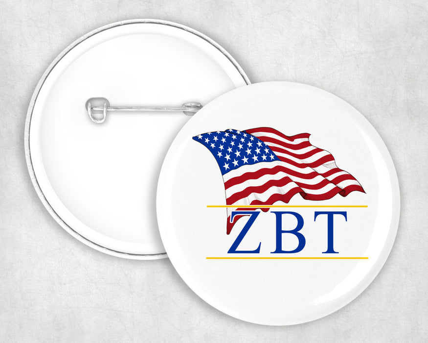 Zeta Beta Tau Patriot Button Zeta Beta Tau Patriot Button