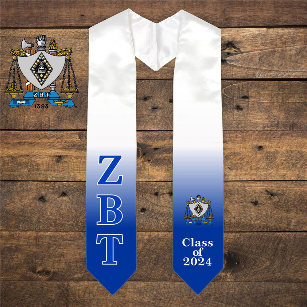 Zeta Beta Tau Extra Fancy Greek Class Of Graduation Stole Zeta Beta Tau Extra Fancy Greek Class Of  Graduation Stole